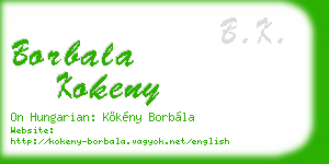 borbala kokeny business card